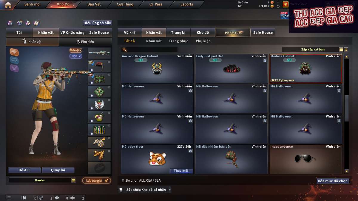 shop acc cf uy tin gia re